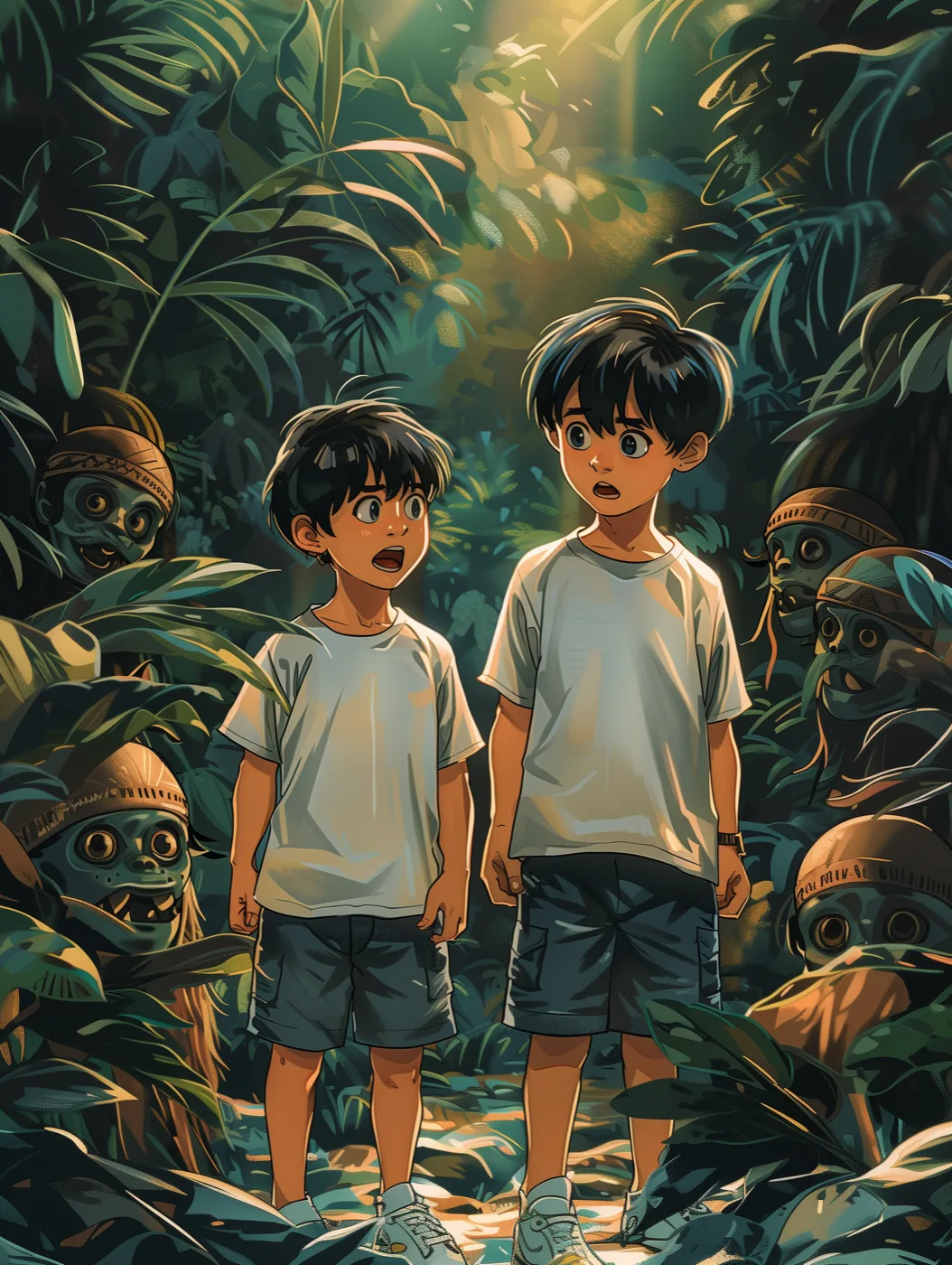 Jungle scene illustration from the book